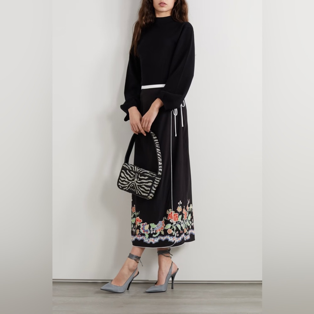 Rixo Dylan wrap skirt